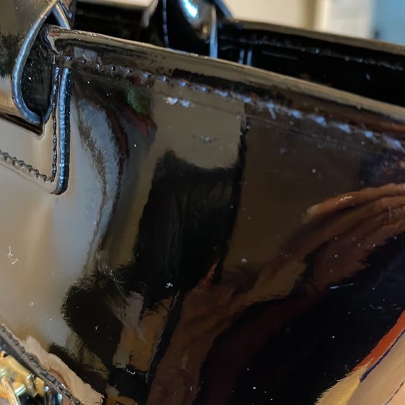 Dooney & Bourke Black Patent Leather Zip Tote - Picture 12 of 16